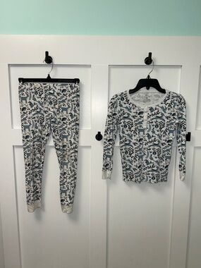 Roller Rabbit Kids Woodland Print Pajama Set - Blue & White